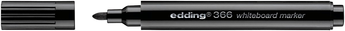 edding 366 Whiteboardmarker schwarz, Rundspitze 1 mm (Art.-Nr.: 4-366001)