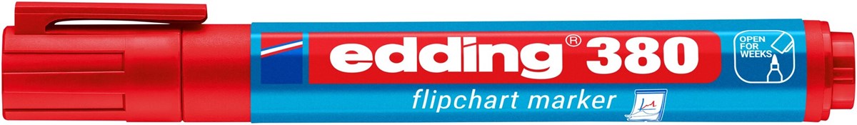 edding 380 Flipchartmarker rot, Rundspitze 1,5-3 mm (Art.-Nr.: 4-380002)