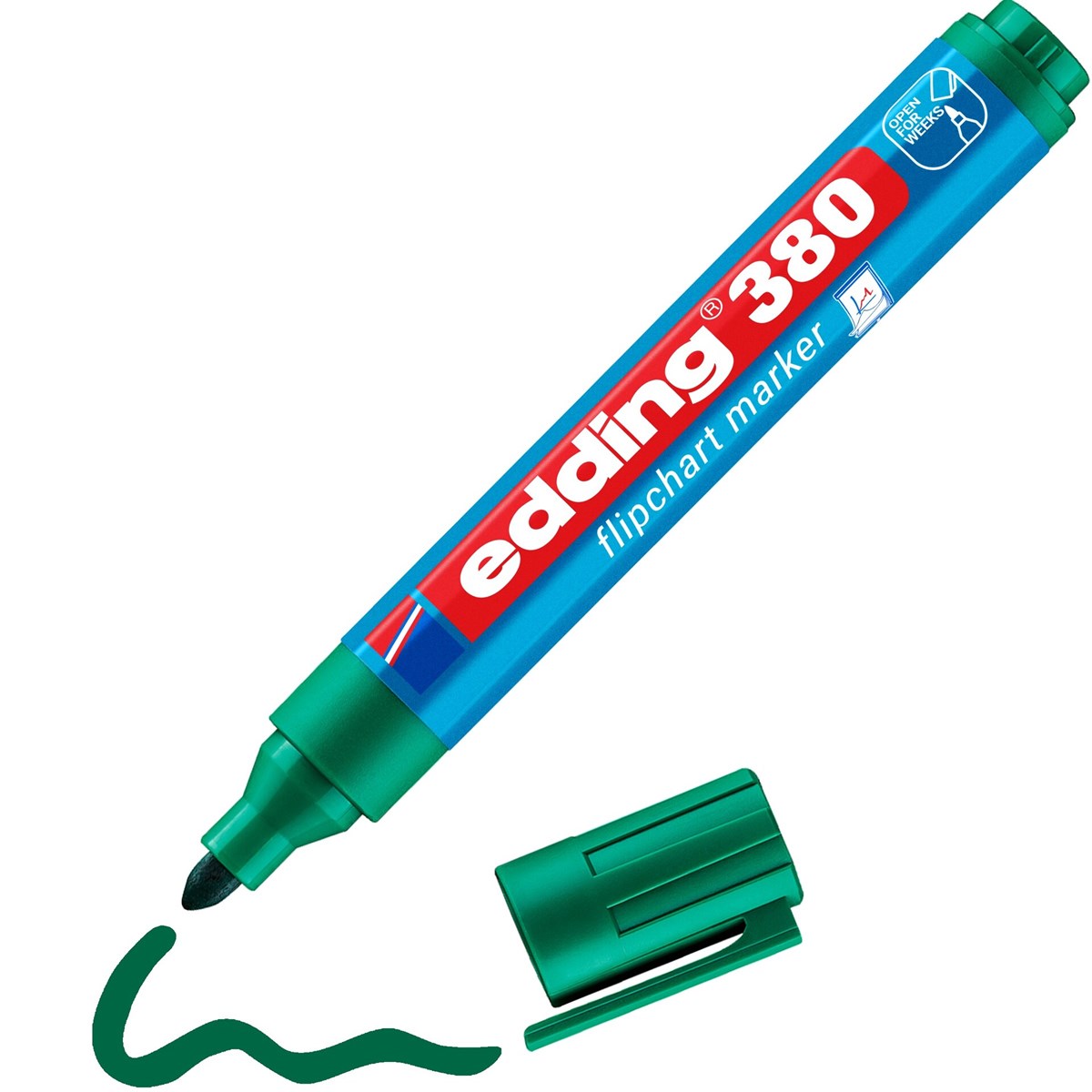 edding 380 Flipchartmarker grün, Rundspitze 1,5-3 mm (Art.-Nr.: 4-380004)