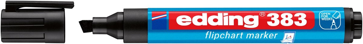 edding 383 Flipchartmarker schwarz, Keilspitze 1-5 mm (Art.-Nr.: 4-383001)