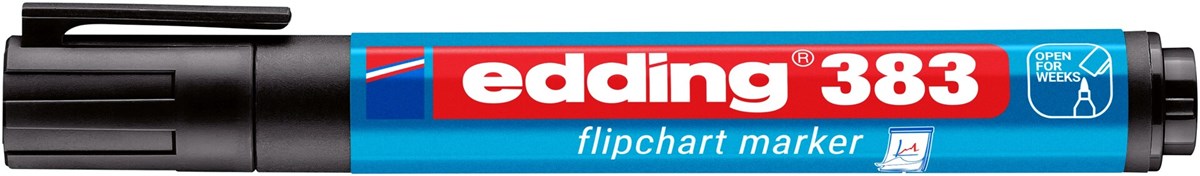 edding 383 Flipchartmarker schwarz, Keilspitze 1-5 mm (Art.-Nr.: 4-383001)