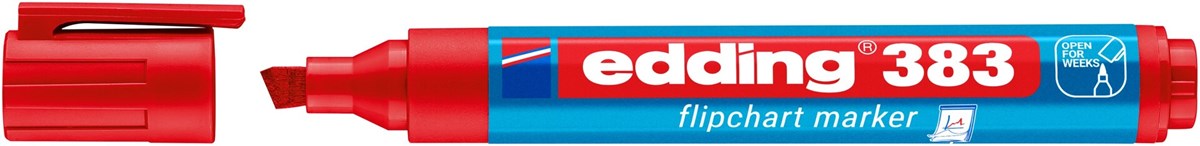 edding 383 Flipchartmarker rot, Keilspitze 1-5 mm (Art.-Nr.: 4-383002)