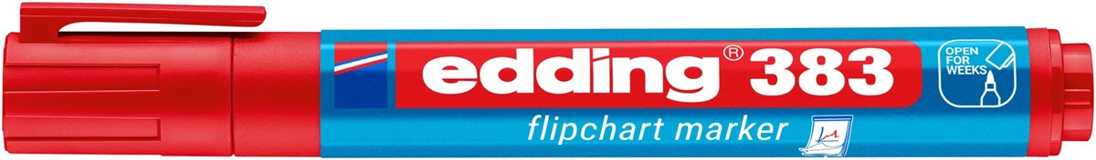 edding 383 Flipchartmarker rot, Keilspitze 1-5 mm (Art.-Nr.: 4-383002)
