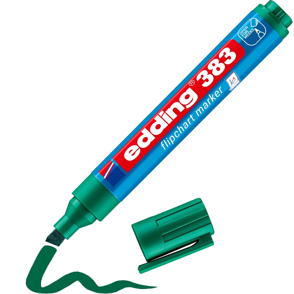 edding 383 Flipchartmarker grün, Keilspitze 1-5 mm (Art.-Nr.: 4-383004)