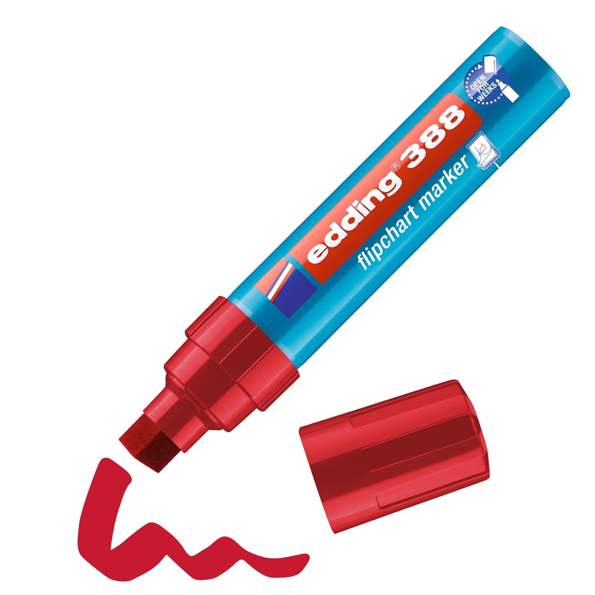 edding 388 Flipchartmarker rot, Keilspitze 4-12 mm (Art.-Nr.: 4-388002)