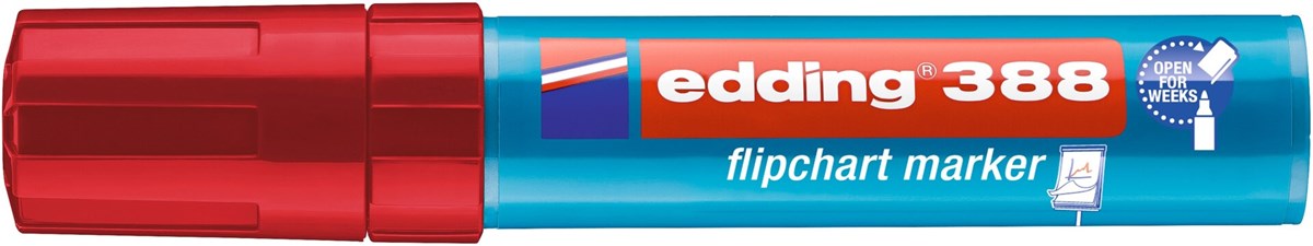 edding 388 Flipchartmarker rot, Keilspitze 4-12 mm (Art.-Nr.: 4-388002)