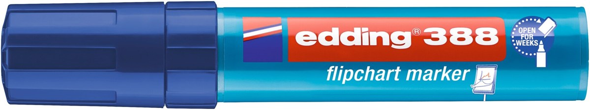 edding 388 Flipchartmarker blau, Keilspitze 4-12 mm (Art.-Nr.: 4-388003)