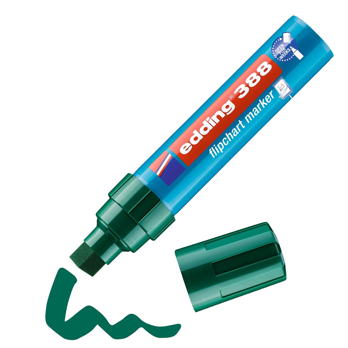 edding 388 Flipchartmarker grün, Keilspitze 4-12 mm (Art.-Nr.: 4-388004)