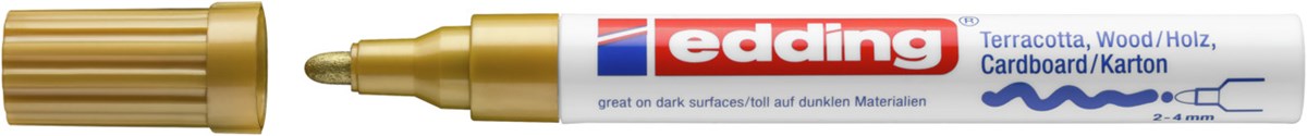 edding 4000 Mattlackmarker gold, Rundspitze 2-4 mm (Art.-Nr.: 4-4000053)
