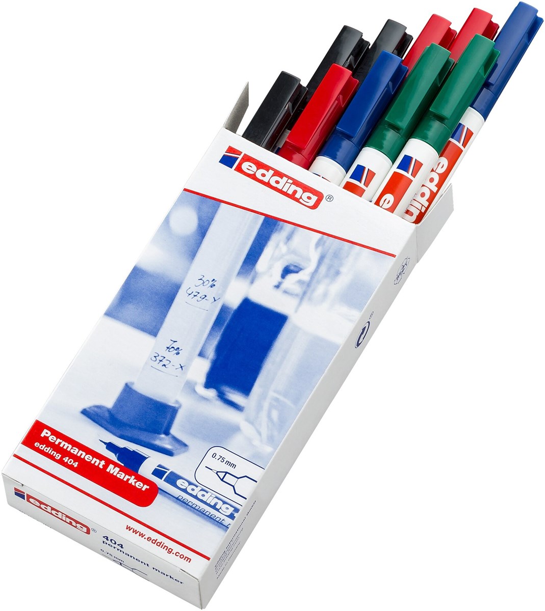 edding 404 Permanentmarker 10er Set sortiert, Rundspitze 0,75 mm (Art.-Nr.: 4-404999)
