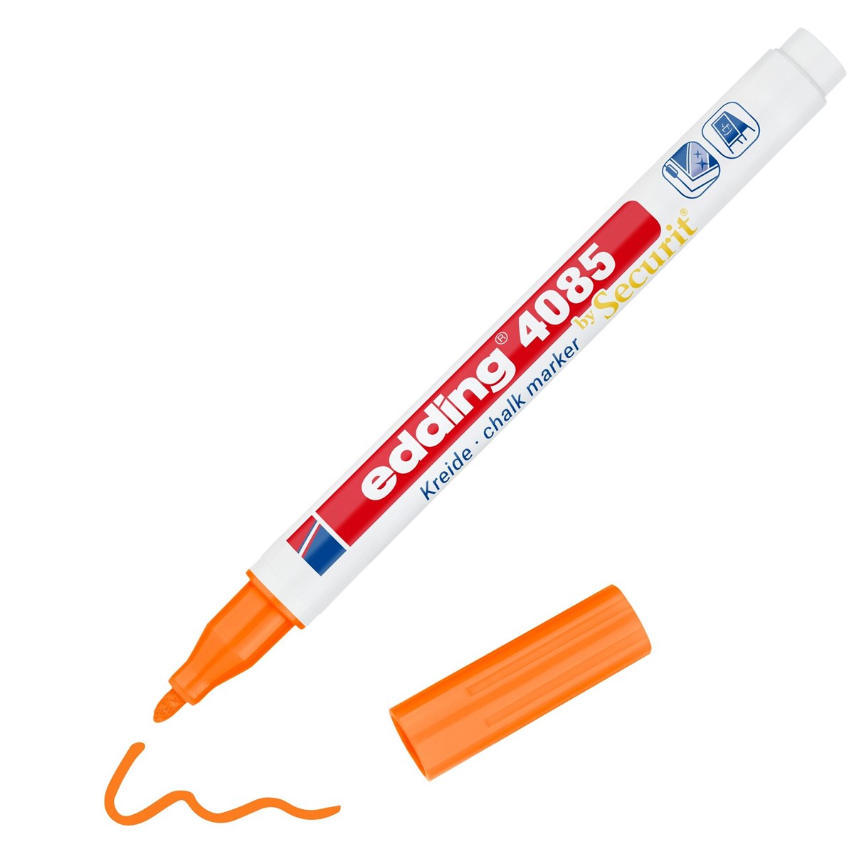 edding 4085 Kreidemarker neonorange, Rundspitze 1-2 mm (Art.-Nr.: 4-4085066)