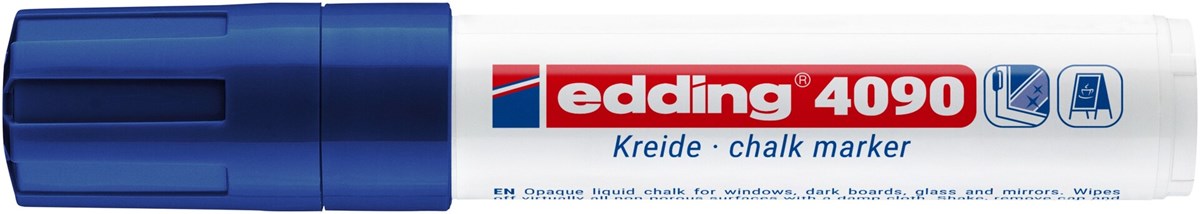 edding 4090 Kreidemarker blau, Keilspitze 4-15 mm (Art.-Nr.: 4-4090003)