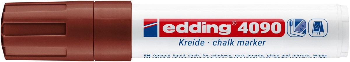 edding 4090 Kreidemarker braun, Keilspitze 4-15 mm (Art.-Nr.: 4-4090007)