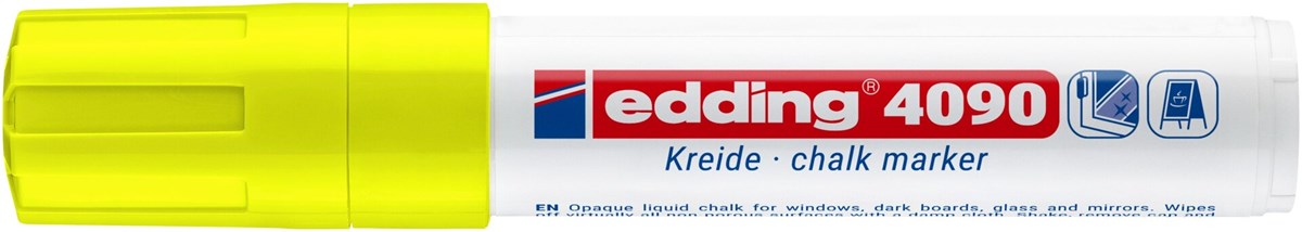 edding 4090 Kreidemarker Neongelb, Keilspitze 4-15 mm (Art.-Nr.: 4-4090065)