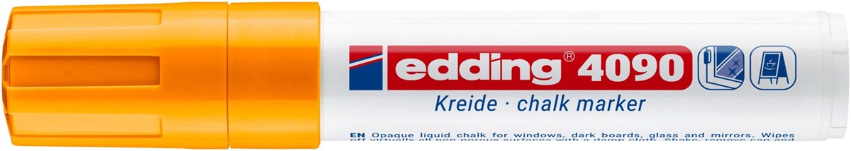 edding 4090 Kreidemarker Neonorange, Keilspitze 4-15 mm (Art.-Nr.: 4-4090066)