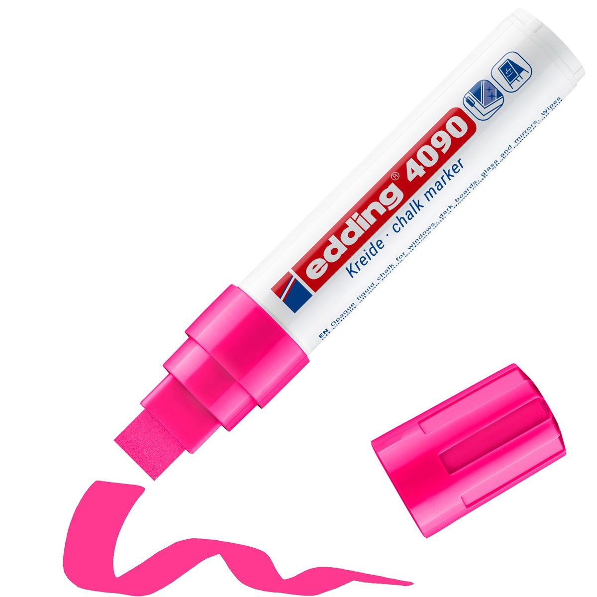 edding 4090 Kreidemarker neonrosa, Keilspitze 4-15 mm (Art.-Nr.: 4-4090069)