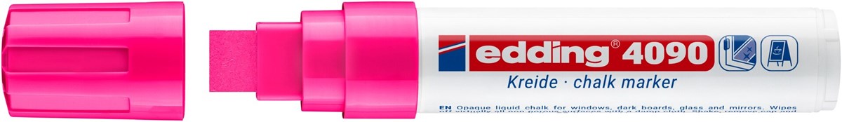 edding 4090 Kreidemarker neonrosa, Keilspitze 4-15 mm (Art.-Nr.: 4-4090069)