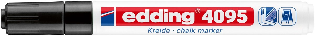 edding 4095 Kreidemarker schwarz, Rundspitze 2-3 mm (Art.-Nr.: 4-4095001)