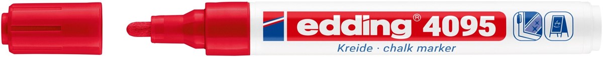 edding 4095 Kreidemarker rot, Rundspitze 2-3 mm (Art.-Nr.: 4-4095002)