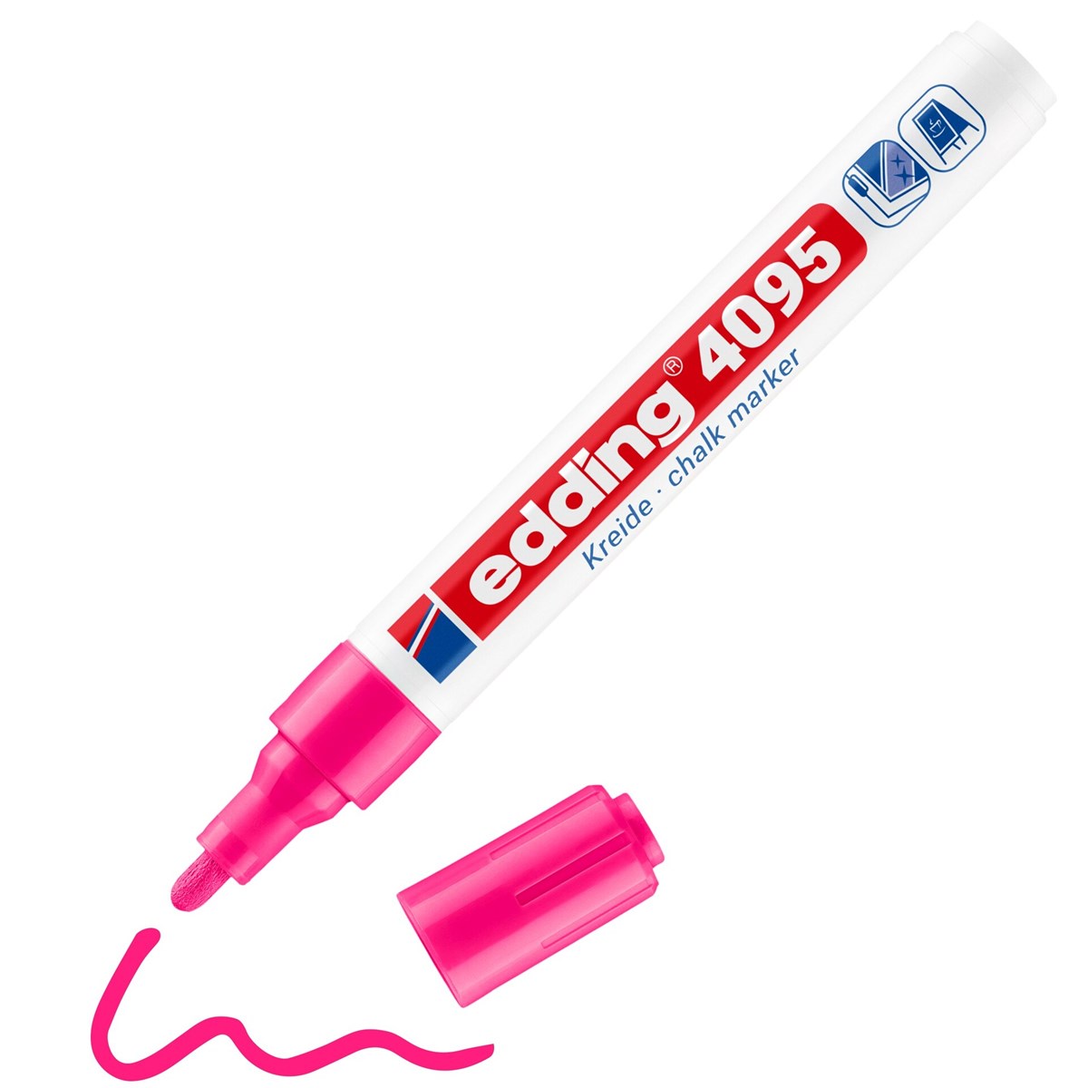 edding 4095 Kreidemarker neonrosa, Rundspitze 2-3 mm (Art.-Nr.: 4-4095069)