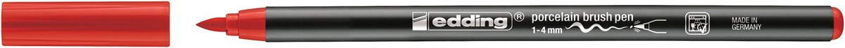 edding 4200 Porzellanpinselstift rot, Pinselspitze 1-4 mm (Art.-Nr.: 4-4200002)