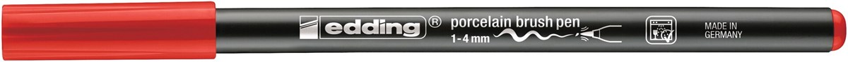edding 4200 Porzellanpinselstift rot, Pinselspitze 1-4 mm (Art.-Nr.: 4-4200002)