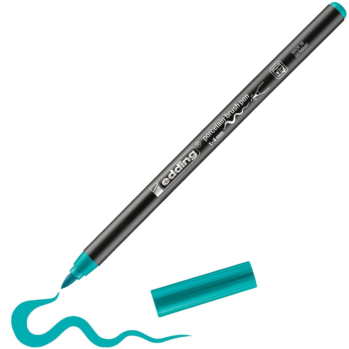 edding 4200 Porzellanpinselstift türkis, Pinselspitze 1-4 mm (Art.-Nr.: 4-4200014)