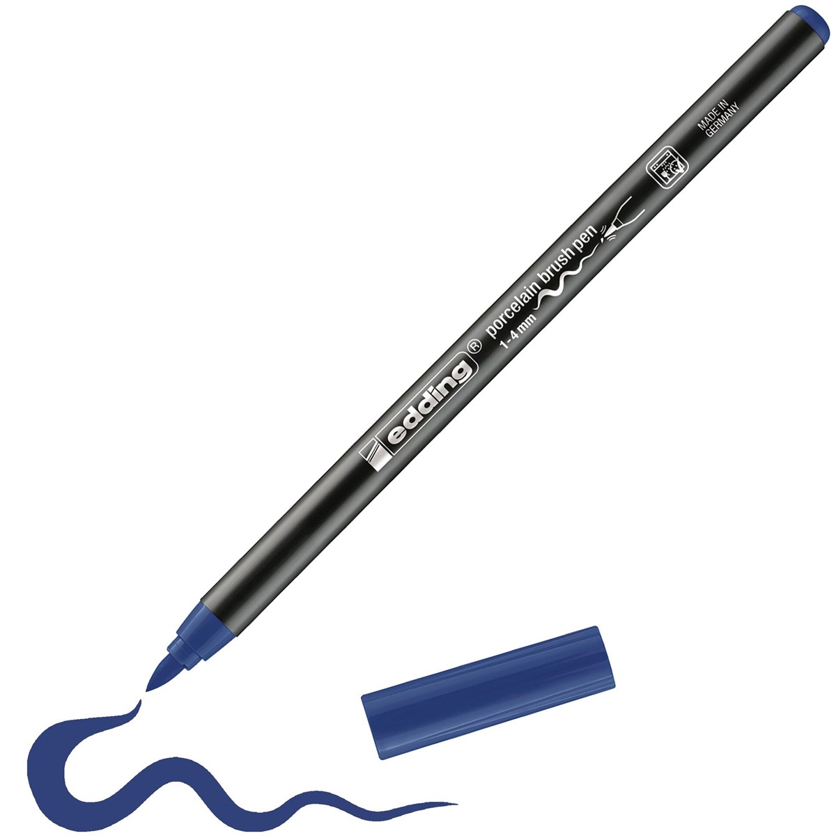 edding 4200 Porzellanpinselstift stahlblau, Pinselspitze 1-4 mm (Art.-Nr.: 4-4200017)