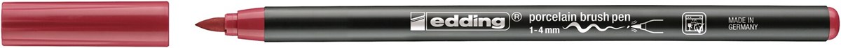 edding 4200 Porzellanpinselstift karminrot, Pinselspitze 1-4 mm (Art.-Nr.: 4-4200019)