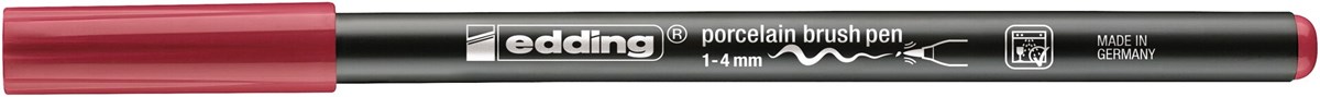 edding 4200 Porzellanpinselstift karminrot, Pinselspitze 1-4 mm (Art.-Nr.: 4-4200019)