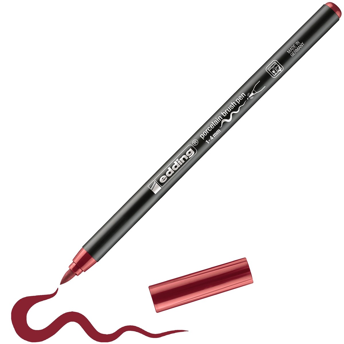 edding 4200 Porzellanpinselstift karmesin, Pinselspitze 1-4 mm (Art.-Nr.: 4-4200046)