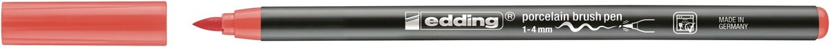 edding 4200 Porzellanpinselstift korallenrot, Pinselspitze 1-4 mm (Art.-Nr.: 4-4200245)