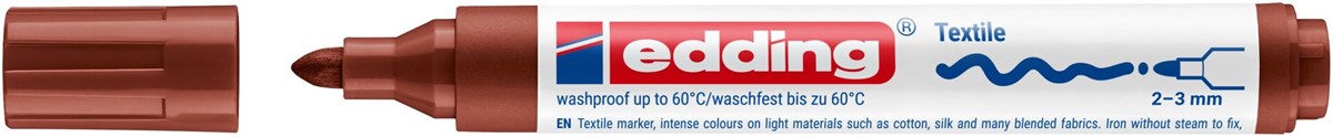 edding 4500 Textilmarker braun, Rundspitze 2-3 mm (Art.-Nr.: 4-4500007)