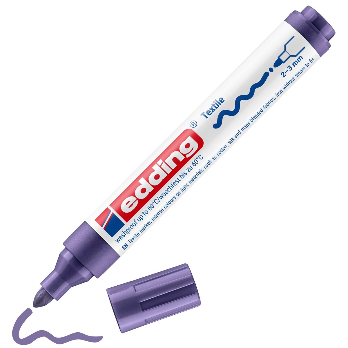 edding 4500 Textilmarker violett, Rundspitze 2-3 mm (Art.-Nr.: 4-4500008)