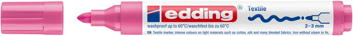 edding 4500 Textilmarker rosa, Rundspitze 2-3 mm (Art.-Nr.: 4-4500009)