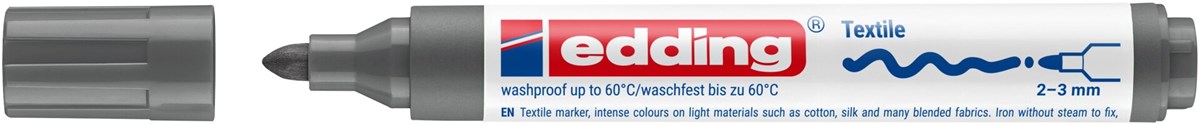 edding 4500 Textilmarker grau, Rundspitze 2-3 mm (Art.-Nr.: 4-4500012)