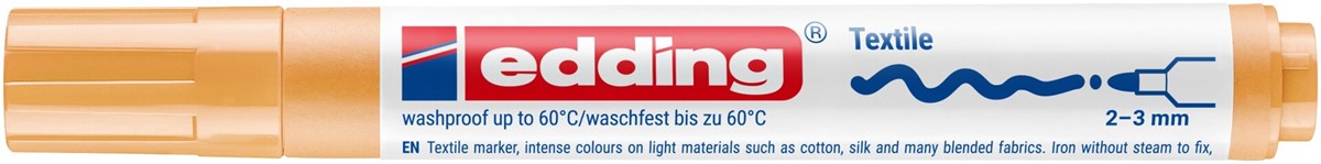 edding 4500 Textilmarker hellorange, Rundspitze 2-3 mm (Art.-Nr.: 4-4500016)