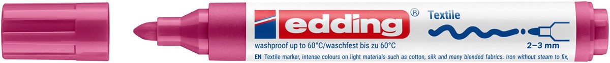 edding 4500 Textilmarker karminrot, Rundspitze 2-3 mm (Art.-Nr.: 4-4500019)
