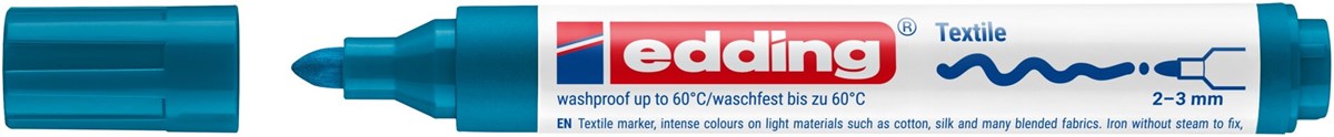 edding 4500 Textilmarker orientblau, Rundspitze 2-3 mm (Art.-Nr.: 4-4500033)