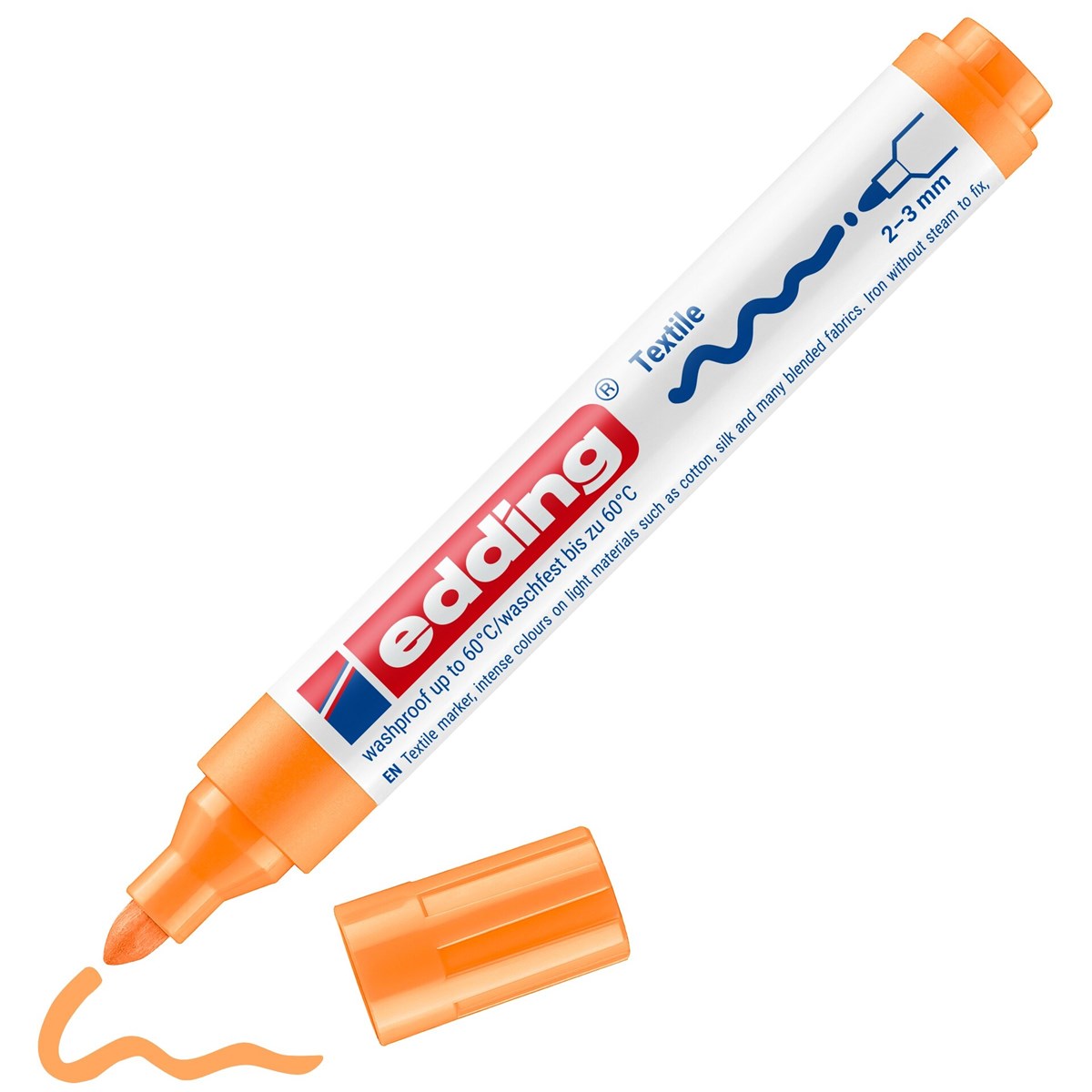 edding 4500 Textilmarker neonorange, Rundspitze 2-3 mm (Art.-Nr.: 4-4500066)