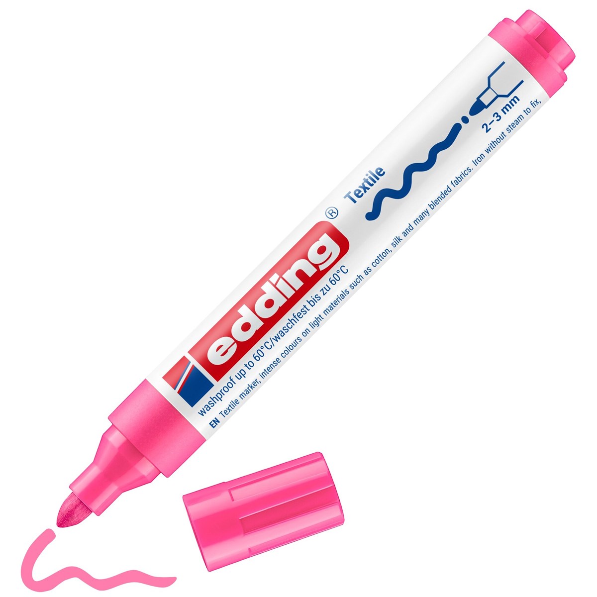 edding 4500 Textilmarker neonrosa, Rundspitze 2-3 mm (Art.-Nr.: 4-4500069)
