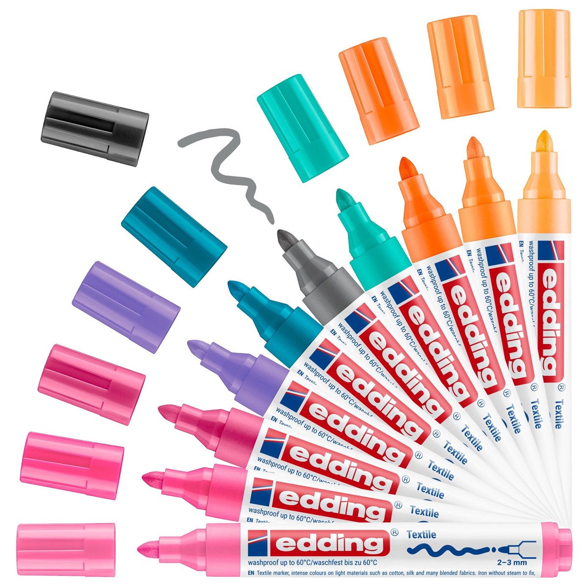 edding 4500 Textilmarker 10er Set trend sortiert, Rundspitze 2-3 mm (Art.-Nr.: 4-4500099)