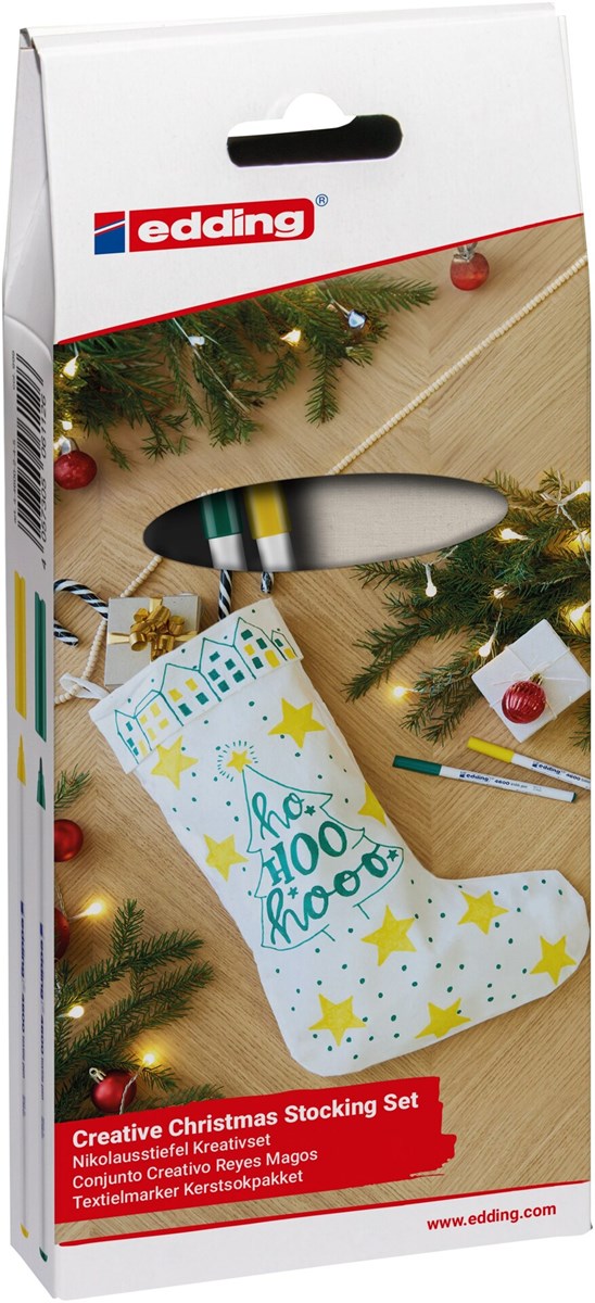 edding 4600 Textilmarker Set Nikolaus grün-gelb (Art.-Nr.: 4-4600-2-4-5)