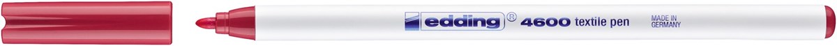 edding 4600 Textilstift karminrot, Rundspitze 1 mm (Art.-Nr.: 4-4600019)