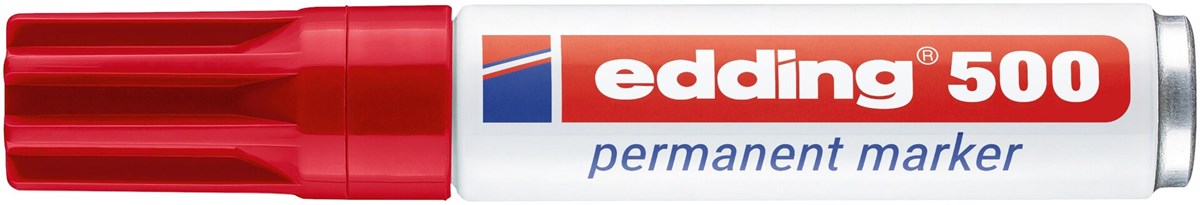 edding 500 Permanentmarker rot, Keilspitze 2-7 mm (Art.-Nr.: 4-500002)