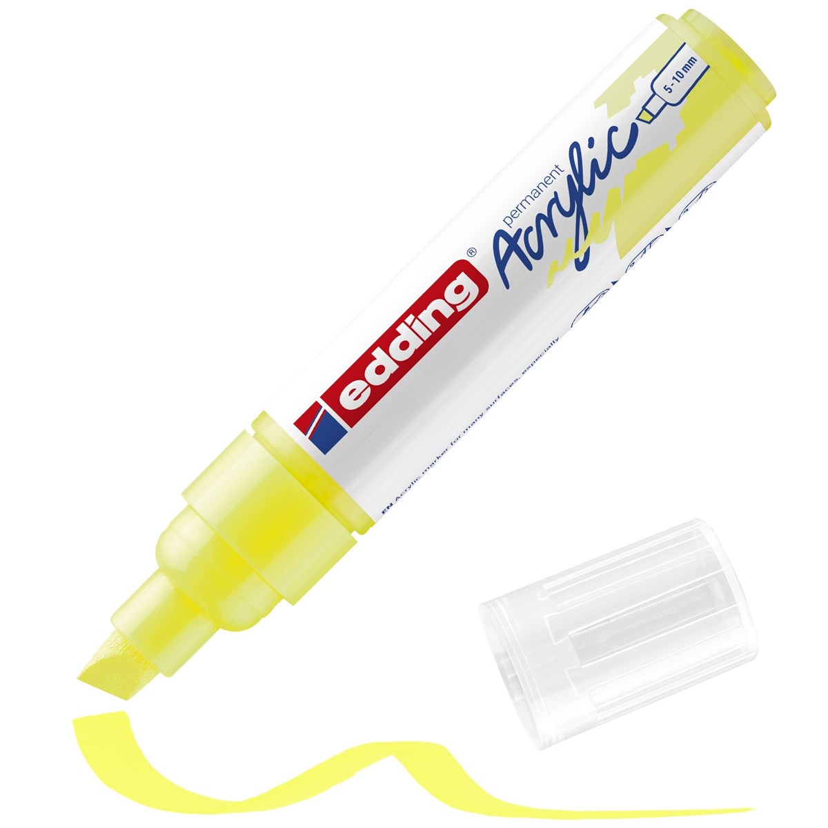 edding 5000 Acrylmarker breit neongelb, Keilspitze 5-10 mm (Art.-Nr.: 4-5000065)