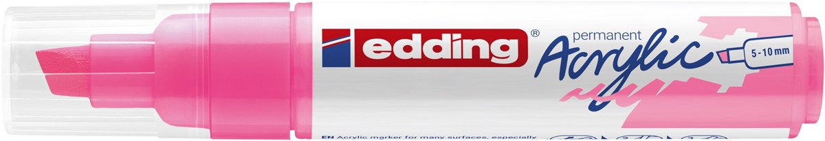 edding 5000 Acrylmarker breit neonpink, Keilspitze 5-10 mm (Art.-Nr.: 4-5000069)