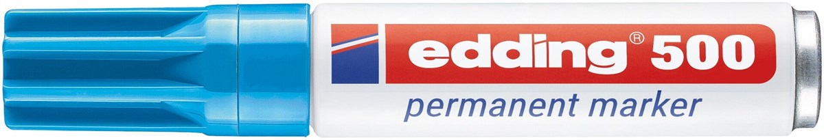 edding 500 Permanentmarker hellblau, Keilspitze 2-7 mm (Art.-Nr.: 4-500010)