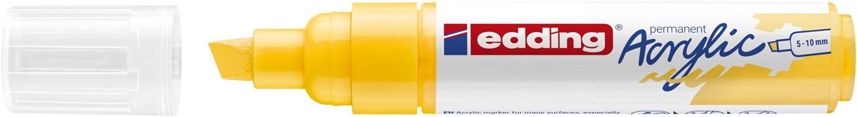 edding 5000 Acrylmarker breit verkehrsgelb, Keilspitze 5-10 mm (Art.-Nr.: 4-5000905)