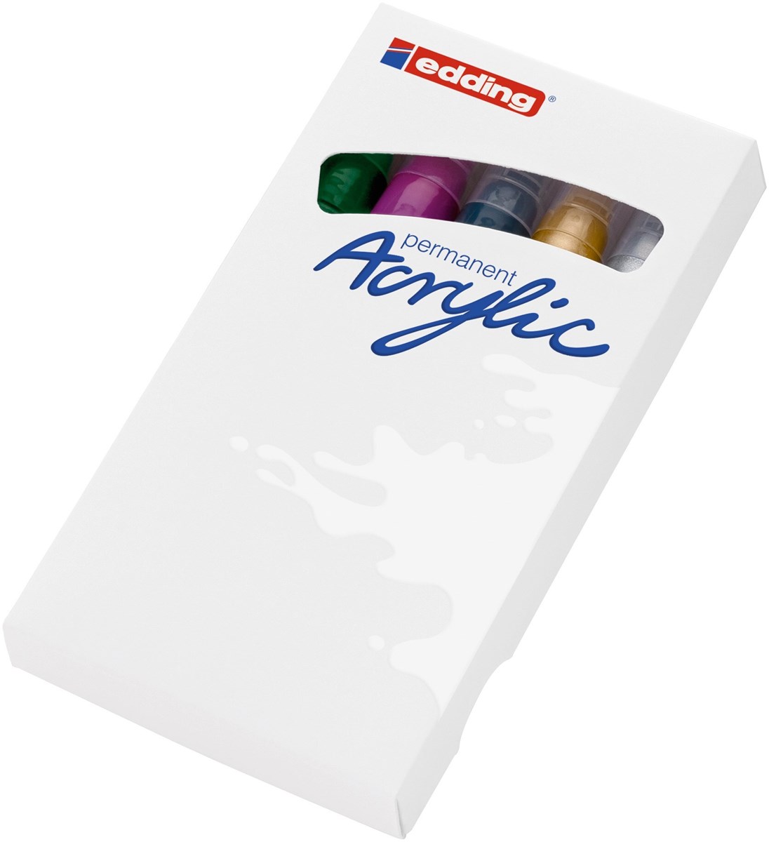 edding 5100 Acrylmarker medium 5er Set sortiert festlich, Rundspitze 2-3 mm (Art.-Nr.: 4-5100-5-999)